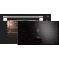 Gurari E 913 DF RU BL Induktions Standherd 90cm+GCH 155 BL 90 Prime Dunstabzugshaube 90 cm