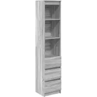 vidaXL Highboard Grau Sonoma 37,5x35x180 cm Holzwerkstoff