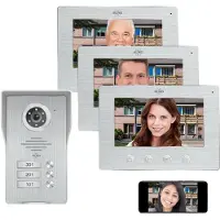 Elro Wifi Türklingel mit Full HD Kamera, IP Video Türsprechanlage für 3 Familienhaus