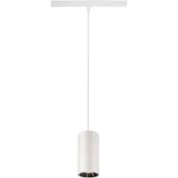 SLV 48V LED Schienensystem Pendelleuchte Numinos S in Weiß und Chrom 16W 1050lm 3000K 40°