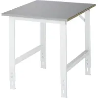 RAU Arbeitstisch - höhenverstellbar 760 - 1.080 mm - 750 x 1.000 mm (BxT) - Traglast 500 kg - Edelstahlblechbelag