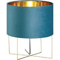 FISCHER&HONSEL GMBH Tischlampe Aura blauer Samt