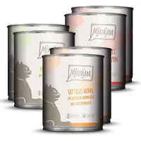 MjAMjAM Mixpaket 6 x 800g Dose Katzennassfutter Mixpaket I - Huhn, Rind & Herzen