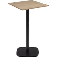 Natur24 Tisch Dina 60 x 98 x 60 cm Stahl Melamin schwarz, braun Tisch Indoor Möbelstück