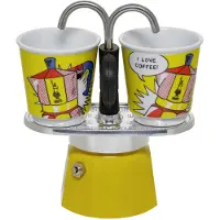 Bialetti 0001405, Mokka-Kanne, Gelb, 2 Tassen, 1 Stück(e)