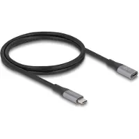 HQ Products 81201, 1 m, USB C, USB C, USB4 Gen 2x2, 40 Gbit/s, Schwarz, Grau