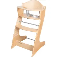 Roba Treppenhochstuhl 'Chair Up ', mitwachsender Hochstuhl für Babys & Kinder, Holz, natur