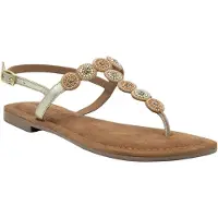 Lazamani Sandalen Damen Gold Leder
