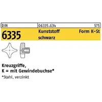 F. REYHER Nchfg. GmbH & Co. KG Kreuzgriff DIN 6335 m.Gewindedurchloch K 63 M 12 Kunststoff schwarz