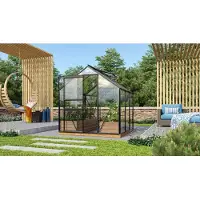 Vitavia Vitavia, Aktionsangebot (inkl. 60 Euro Zubehör): Gewächshaus "Venus 3800", schwarz, 3,8 m², 3 mm ESG