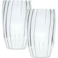 Intirilife Thermo Tee Kaffee Glas 350 ml Striped Style