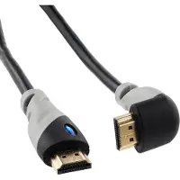 Schwaiger HDMI-Kabel gewinkelt mit Ethernet 18 Gbits/s grau/schwarz 1,5/3 m , Kabellänge:3 m