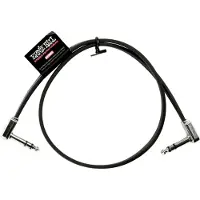 Ernie Ball Flat Ribbon Stereo Patch Cable Schwarz 60 cm Winkelklinke - Winkelklinke
