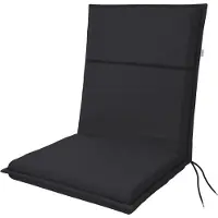 Doppler Sitzkissen für Stuhl und Sessel mit niedriger Rückenlehne, 100 x 48 x 4 cm, LIFE 5350, anthrazitfarben