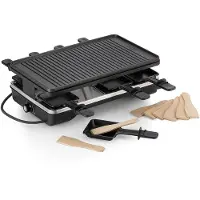 kela Raclette-Grill - Schwarz - Gusseisen - 24 x 40 cm - 1200 Watt