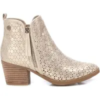Refresh für Damen. 17278406-ORO Stiefelette 172784 gold (38), 5 bis 8 cm, Reißverschluss, Lässig