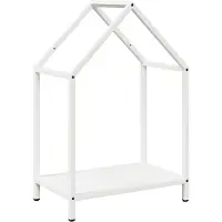 vidaXL Brennholzregal Weiß 40x25x60 cm Kaltgewalzter Stahl