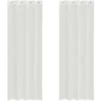 vidaXL Voile Vorhänge mit Ösen 2 Stk. Weiß