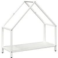 vidaXL Brennholzregal Weiß 60x25x60 cm Kaltgewalzter Stahl