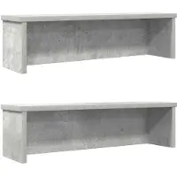 vidaXL Küchenregale Stapelbar 2 Stk. Betongrau 60x15x16 cm