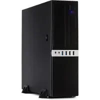 Inter-Tech IT-503, Mini Tower, PC, Schwarz, micro ATX, Mini-ITX, Metall, Heimbüro