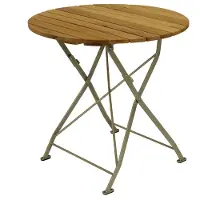 Degamo Klapptisch BAD TÖLZ 77cm rund, Flachstahl verzinkt + Robinie