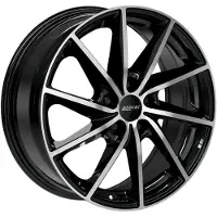 Alutec 16 Zoll Alufelge SINGA 16"x6,0" 4x100 PCD ET43 54,1mm Felge Schwarz Frontpoliert