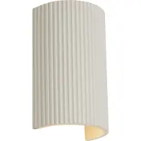 QAZQA Skandinavische Wandleuchte Beige Halbkreis 2-flammig - Plaster