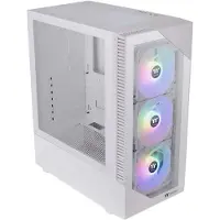 Thermaltake View 200 TG Snow ARGB, Midi Tower, PC, Weiß, ATX, micro ATX, Mini-ITX, Gehärtetes Glas, Multi