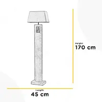 ONLI Stehlampe Miriel , Holz hell, für Wohn- / Esszimmer, Holz, Skandinavisch, Stehlampe
