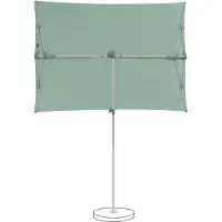 Suncomfort by Glatz Sonnenschirm Mittelstockschirm Balkonschirm Flex Roof, 195x140cm, rechteckig, Farbe hellgrün - Frost green