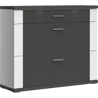Möbel Kraft Schuhschrank Life , grau , Maße (cm): B: 60 H: 140 T: 34.0