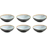 Medard de Noblat Shadow Aqua - Set mit 6 tiefen Gourmettellern