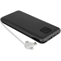 Fontastic Powerbank Kari 10.000 mAh integriertes Ladekabel 4in1