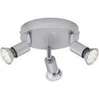 Briloner PICCO LED Deckenstrahler 3-flammig titanfarben – schwenkbar, GU10, warmweiß