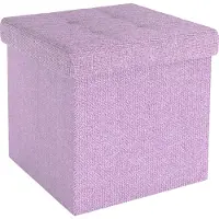 Intirilife Sitzhocker 38x38x38 cm in LOTUS ROSA