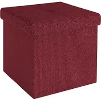 Intirilife Sitzhocker 30x30x30 cm in GRANAT ROT