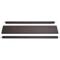 Mendler Abschluss-Set für WPC-Sichtschutz Savoie, Abschlussprofil Windschutz, Alu-Pfosten 90cm, anthrazit