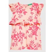 United Colors of Benetton Sommerkleid 3HD3GV005 Rosa Regular Fit