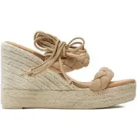 MANEBI' Espadrilles Hamptons Two Braided Bands Wedge Espadrilles M 1.1 WE Beige