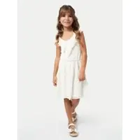 Mayoral Sommerkleid 6960 Weiß Regular Fit
