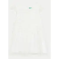 United Colors of Benetton Kleid für den Alltag 40WMGV01R Weiß Regular Fit