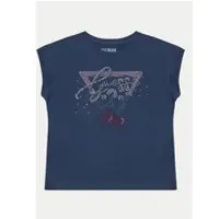 GUESS T-Shirt J5GI01 K6YW4 Dunkelblau Boxy Fit