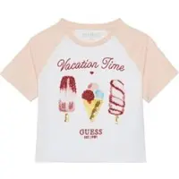 GUESS T-Shirt J5GI06 K8HM4 Weiß Boxy Fit