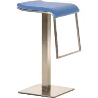 CLP Barhocker Lameng Kunstleder E78 mit Edelstahlgestell blau