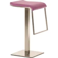 CLP Barhocker Lameng Kunstleder E78 mit Edelstahlgestell lila