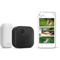 Amazon Blink Outdoor 4 - Netzwerk-Überwachungskamera - Außenbereich, Innenbereich - witterungsbeständig - Farbe (Tag&Nacht) - 1080p - Audio - drahtlos - Wi-Fi - mit Sync Module Core