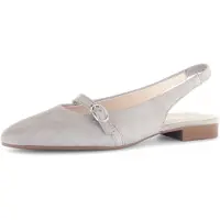 Gabor Damen Slingpumps aus Leder in Beige, Größe 36 mit 2,5 cm Absatz