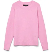 Vero Moda Rundhalspullover "VMDOFFY LS O-NECK BLOUSE GA NOOS" Materialmix, regular fit