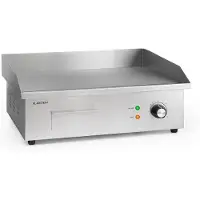 Klarstein Grillmeile 3000G Elektrogrill 3000W Grillplatte 54,5x35cm glatt Silber-Metallic